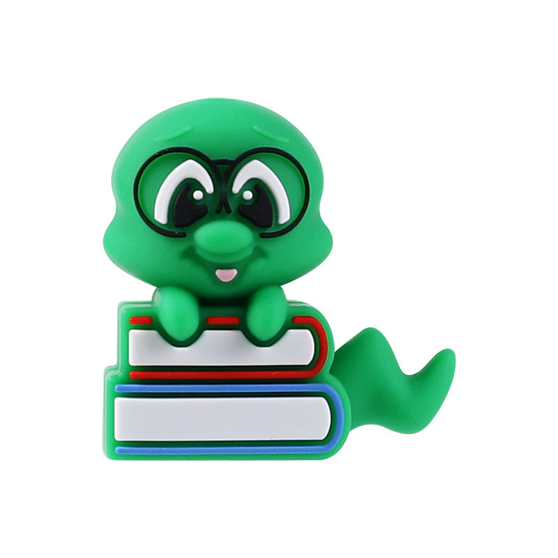 Wholesale 20pcs  Cartoon Apple 3D Silicone Beads Food Grade Molar Loose Beads diy Baby Teeth Anti-drop Chain Beads